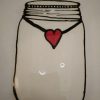 Jar with Heart Mosaic Insert