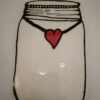 Jar with Heart Mosaic Insert