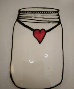 Jar with Heart Mosaic Insert