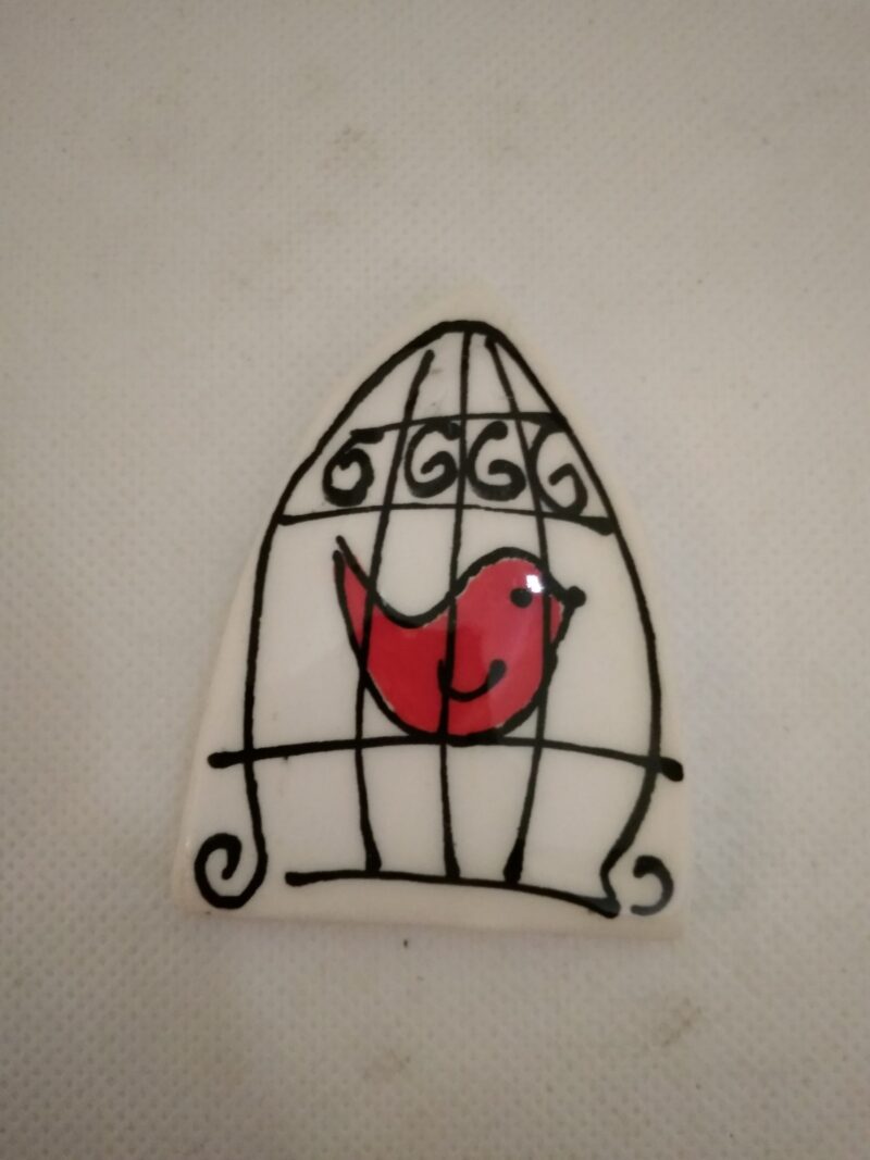 Bird in cage Mosaic Insert