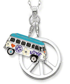 VW Hippie bus pendant with chain