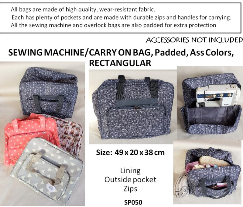 SEWING MACHINE/CARRY ON BAG, Padded, Ass Colors, RECTANGULAR - Image 4