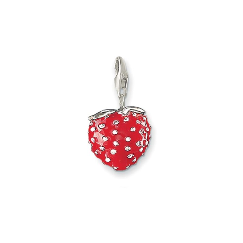 Strawberry & Butterfly charm pendants with chain - Image 2