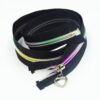 Colorfull Tooth Nylon Gradient Zipper 50cm black