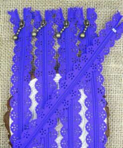 Lace Nylon Zipper 20cm Deep Purple