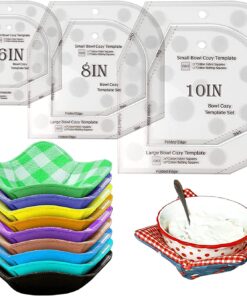 Bowl Cozy Template Cutting Ruler Set, 3Pcs Acrylic