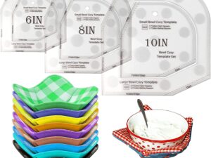 Bowl Cozy Template Cutting Ruler Set, 3Pcs Acrylic