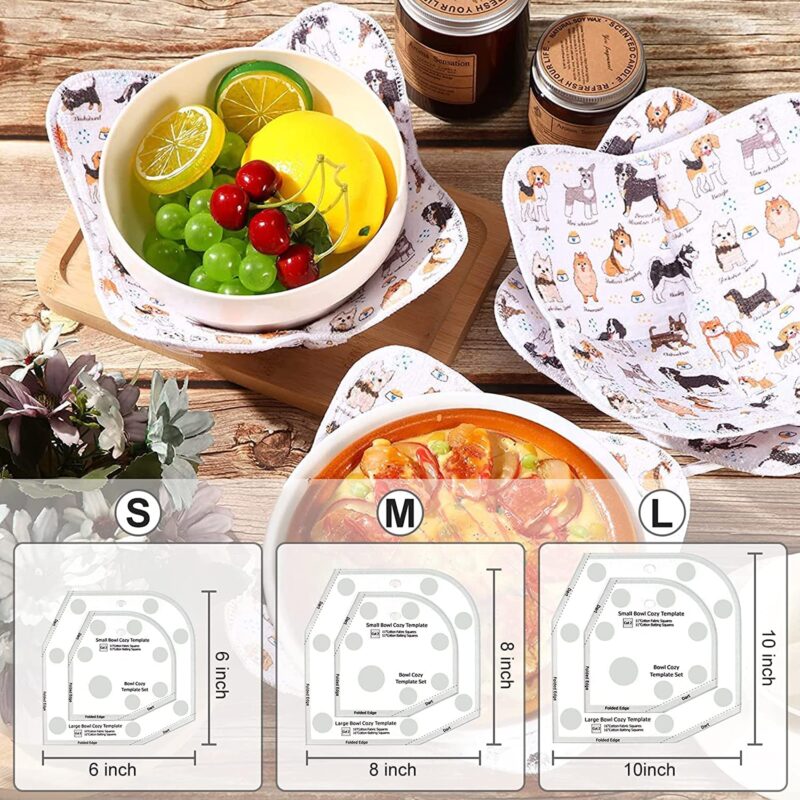 Bowl Cozy Template Cutting Ruler Set, 3Pcs Acrylic - Image 5
