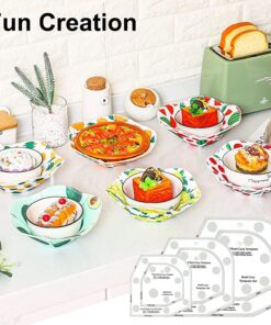 Alternative view of Bowl Cozy Template Cutting Ruler Set, 3Pcs Acrylic