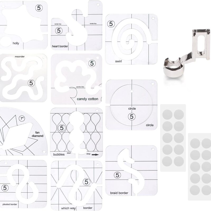 14 PCs Free Motion Quilting Template Set