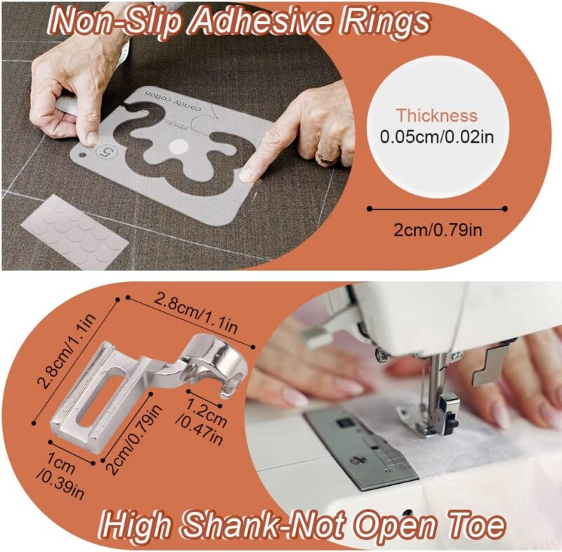 14 PCs Free Motion Quilting Template Set - Image 3