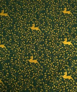 100% Printed Cotton – Christmas – Bottle Green