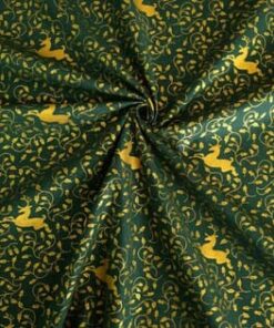 Alternative view of 100% Printed Cotton – Christmas – Bottle Green