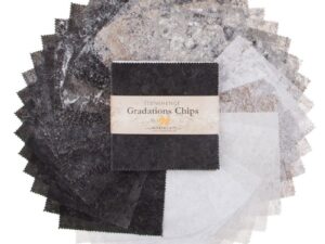 Stonehenge Gradations Graphite Chips - 5" Charm pack