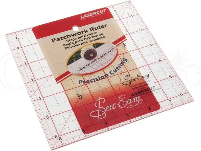 SEW EASY Square patchwork ruler 6.5" x 6.5"