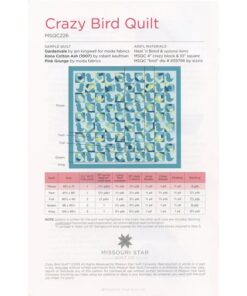 Alternative view of Crazy Birds Pattern by Missouri Star