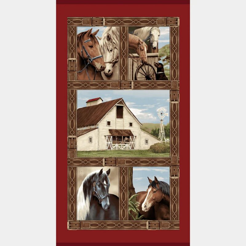 Cottonwood Stables - Horse Red Panel