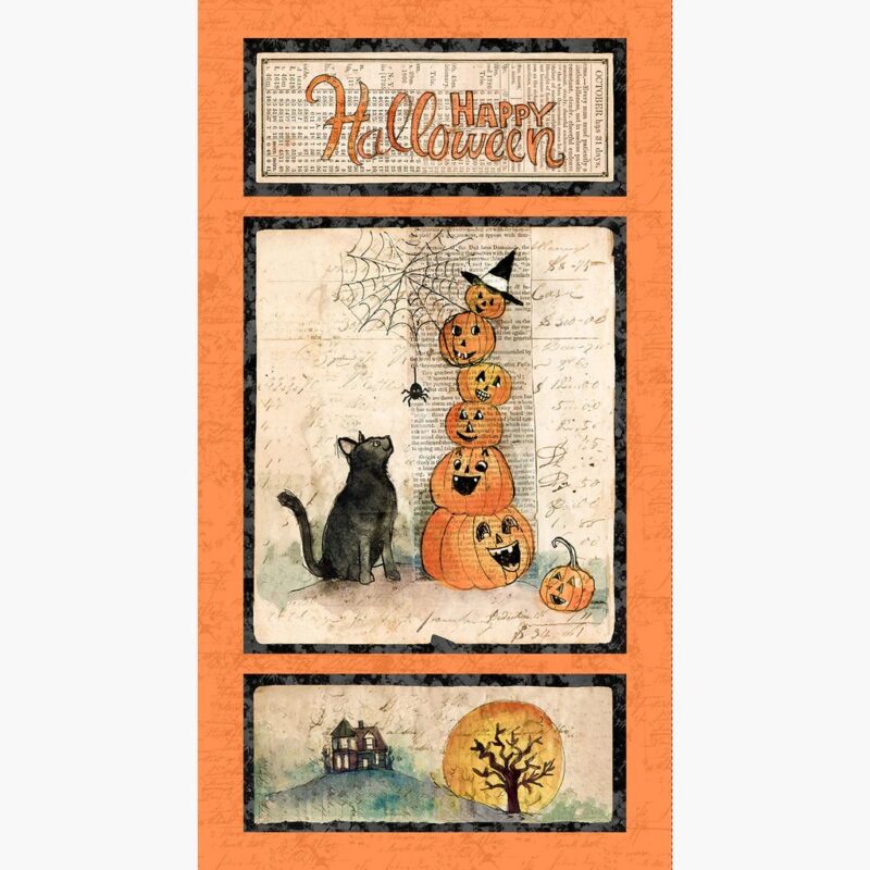 All Hallows Eve - Halloween Orange Panel