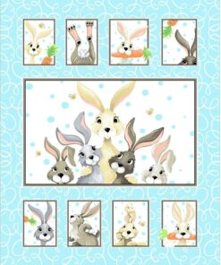 Harold the Hare - Quilt Aqua Panel