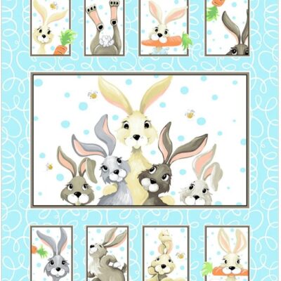 Harold the Hare - Quilt Aqua Panel