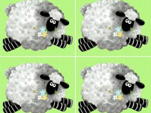 Lewe the Ewe - Sheep Blocks Light Green Panel