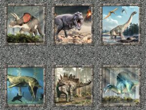 Jurassic - Dinosaur Block Multi Panel