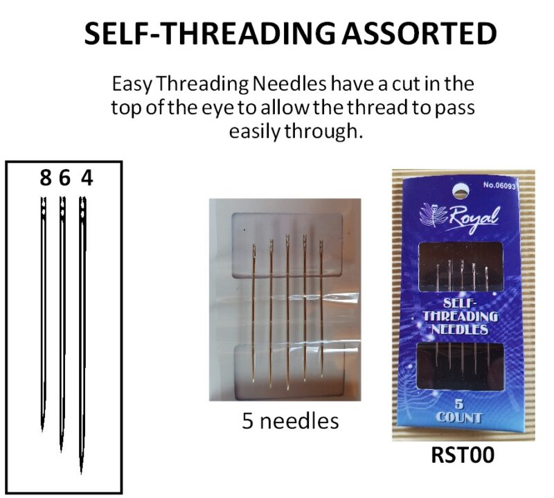 ROYAL Hand Needles SELF THREADING ASSORTED