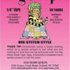 Tiger Tape Big Lined Stitching Tape, 30 Yards, White