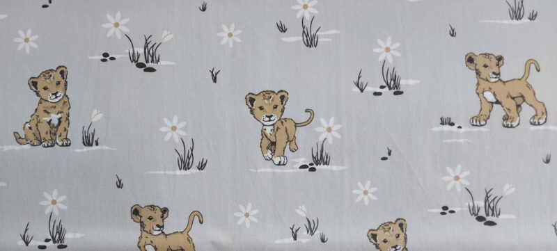 Lion Cub Grey 150cm Cotton
