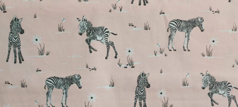 Baby Zebra Pink 150cm Cotton