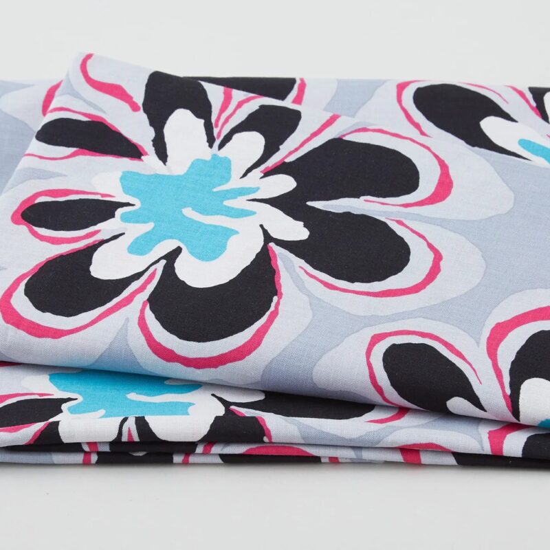 Kaffe Fassett Collective - February 2023 Funky Flora Grey 1 Yard Cut
