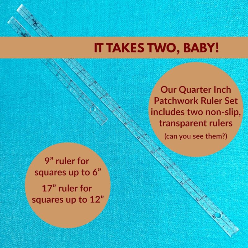 Madam Sew Exclusive - Quarter-Inch Patchwork Sewing Ruler Set - Image 2