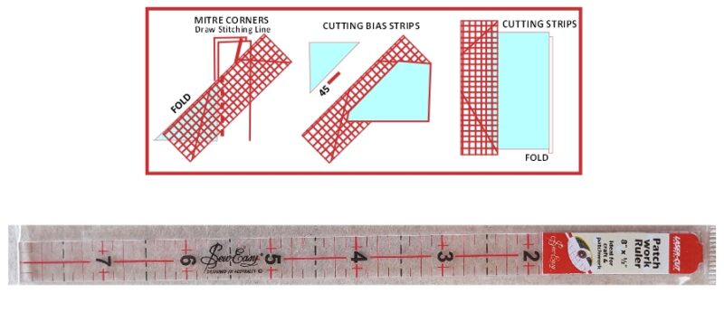 Sew Easy Ruler 8 x 1/2"