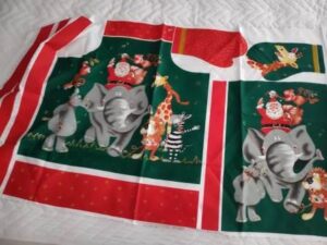 Christmas Apron and mittens