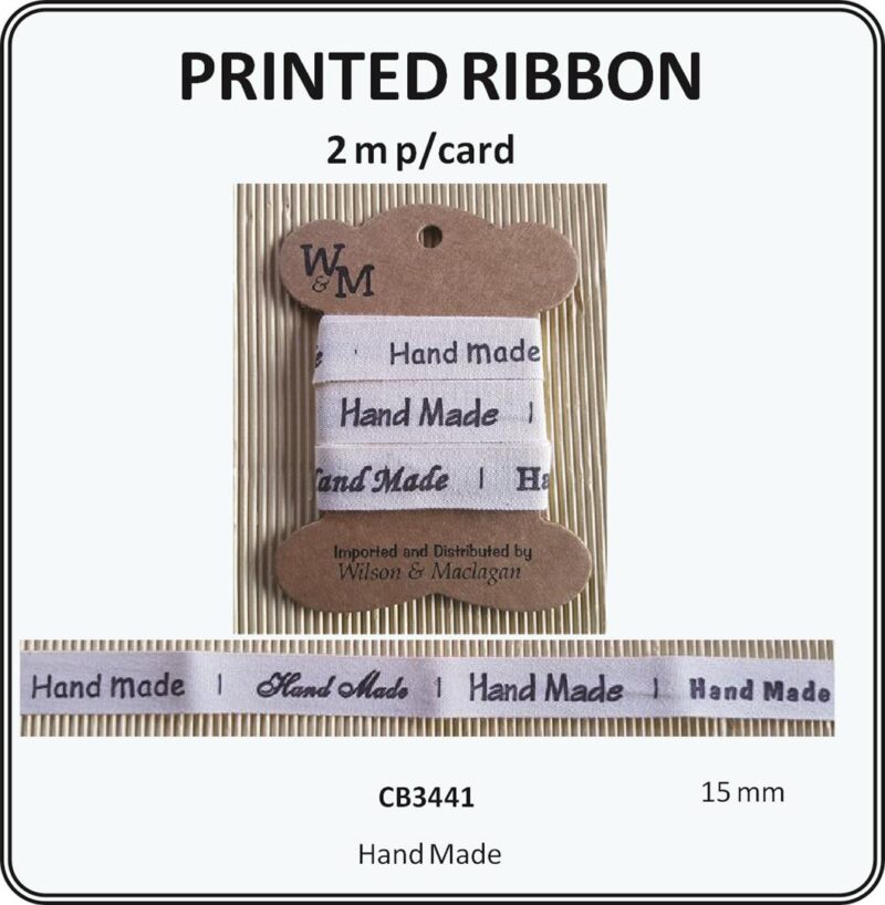 Printed Ribbon HANDMADE 15 mm x 2 m