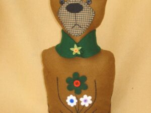 Bear Doorstop 38cm Printed Pattern
