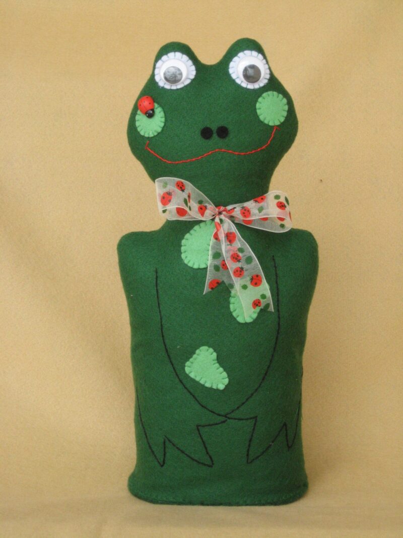 Frog Doorstop 38cm Printed Pattern
