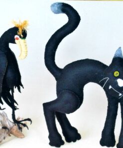 Squark Bird & Cosmic Cat Printed Pattern