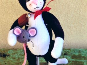 Thomas Felt Cat 22cm Printed Pattern