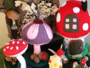 Toadstools Printed Pattern
