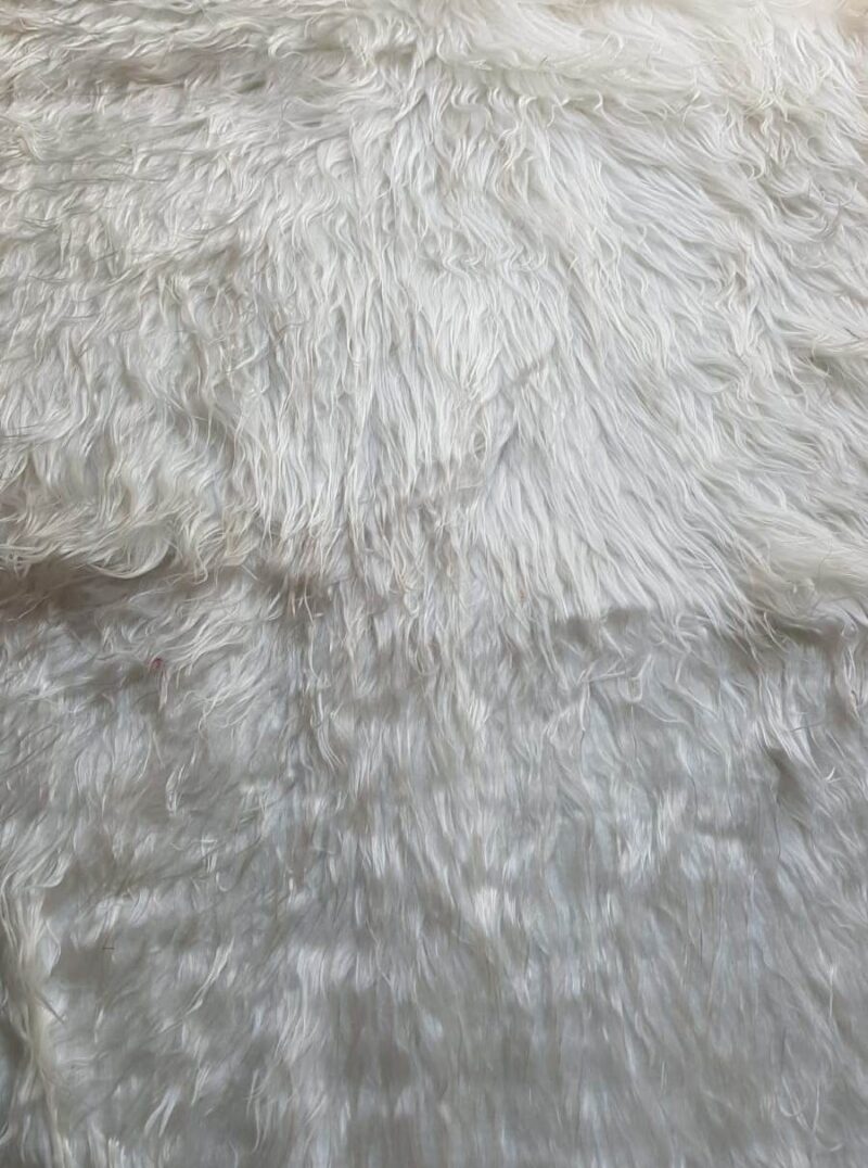 25mm White Synthetic Fur