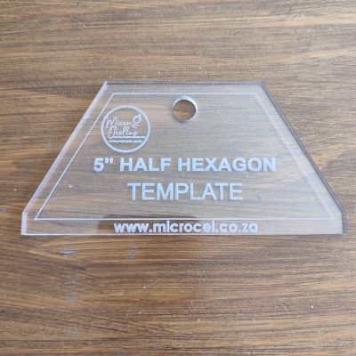 Half Hex Template  for 5"
