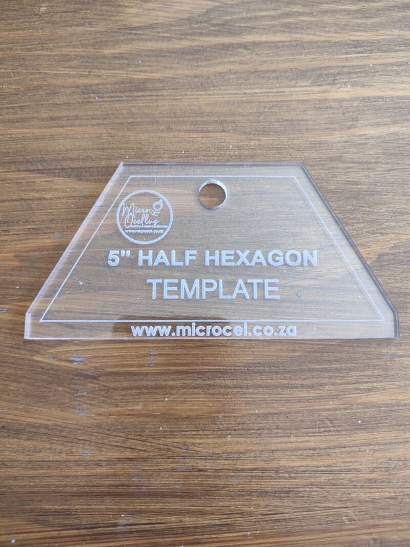 Half Hex Template  for 5"