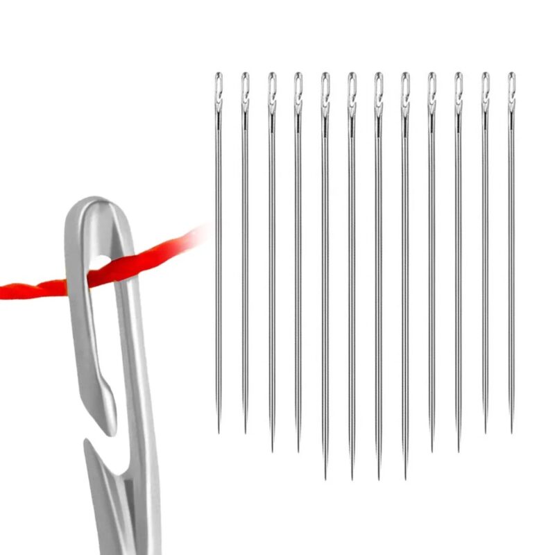12 pce Blind Needle Stainless steel in case - Image 2
