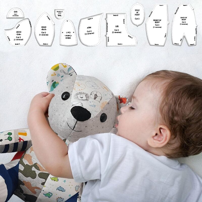 10pcs/Set Memory Bear - M (12" - 30.5cm) Template Ruler Set - Image 3