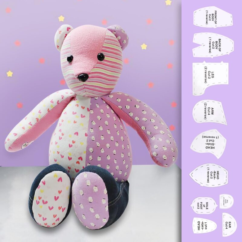 10pcs/Set Memory Bear - M (12" - 30.5cm) Template Ruler Set - Image 5