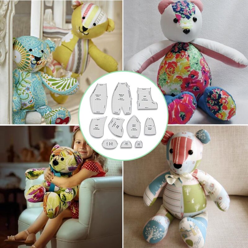 10pcs/Set Memory Bear - M (12" - 30.5cm) Template Ruler Set - Image 7