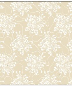 White on Cream Fabric 62801