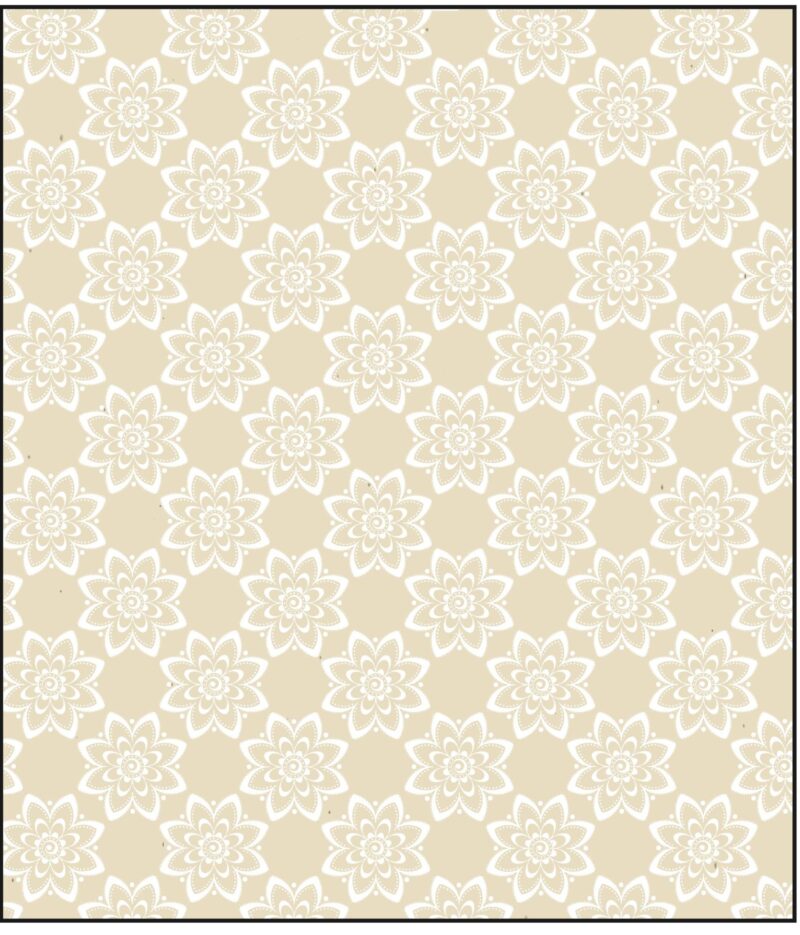 White on Cream Fabric 62901