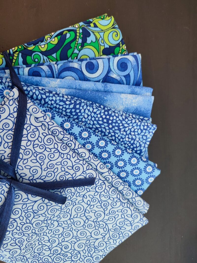 Fruity Favourites Blue 6 Piece Fat Quarter Bundle